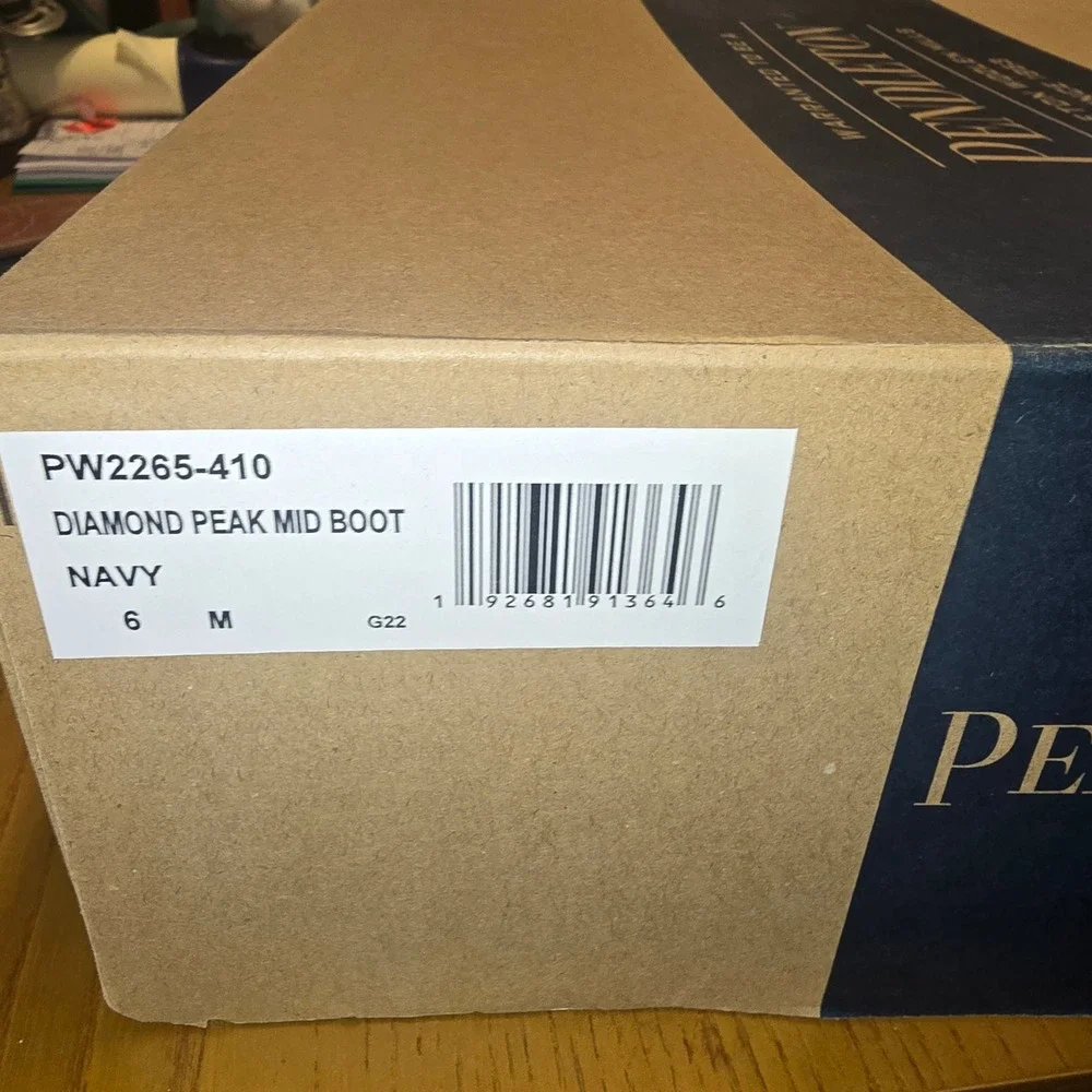 Pendleton Diamond Peak Mid Boot 6 Kids Navy Geometric Waterproof Rain Boots